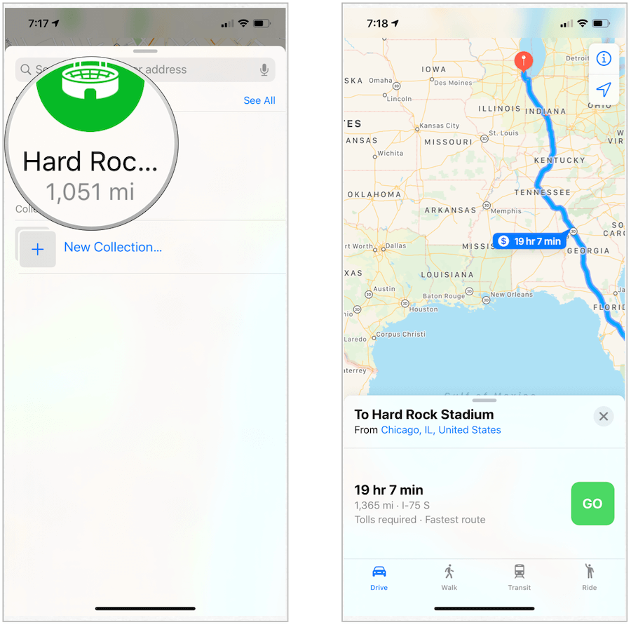 Apple Maps pot do priljubljenih