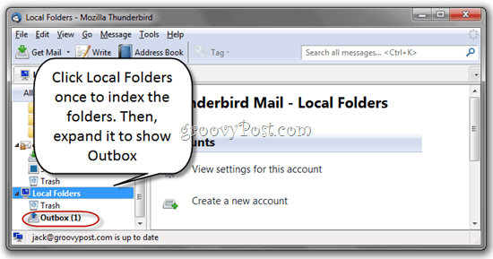 Izbrišite neodprta sporočila v storitvi Thunderbird Outbox