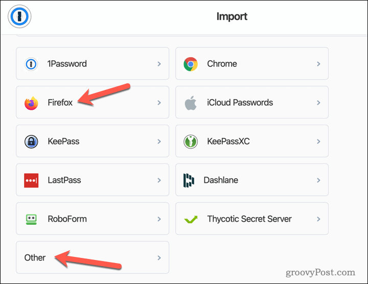 Uvozite gesla za Firefox v 1Password