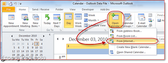 Google Koledar za Outlook 2010 "