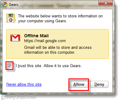 Dovoli gmailu dostop do googleovih gonil