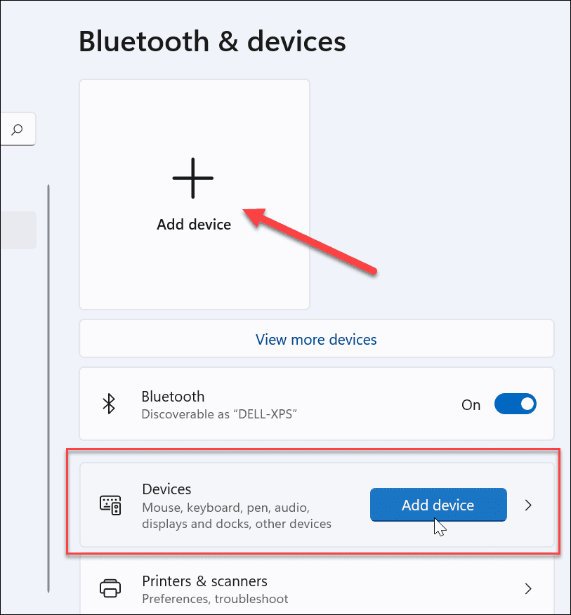 dodajte Bluetooth napravo Windows 11
