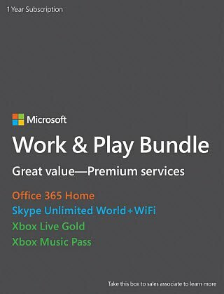 Microsoftovi naročniški servisni paket za delo in igra 199 USD