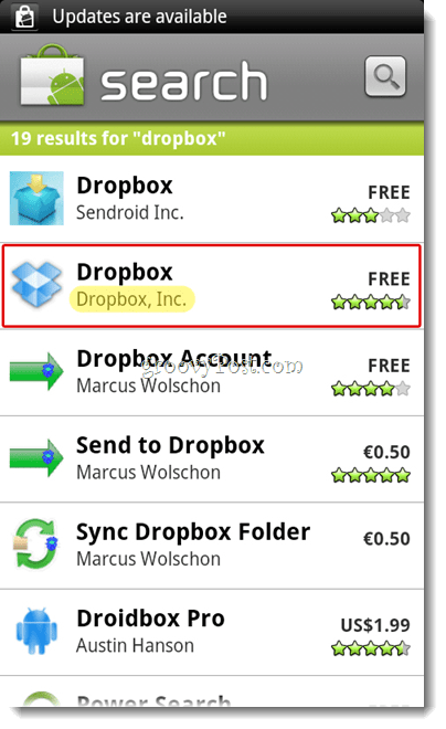 Meni Android Search Dropbox