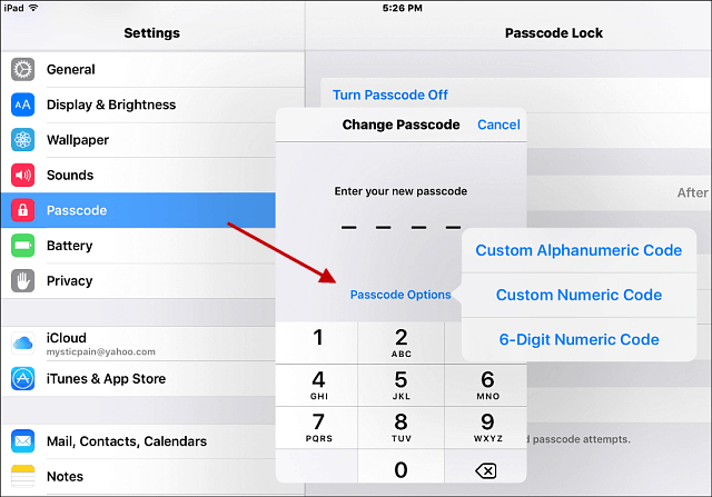 Zaščitite svoj iPhone, ustvarite močno alfanumerično geslo (posodobljeno)