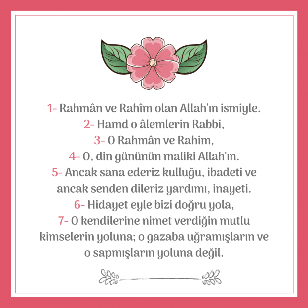 Turško recitiranje sure Fatiha