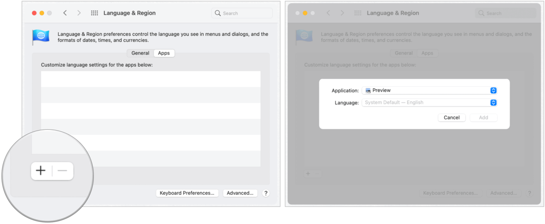 Mac spreminja jezike aplikacij