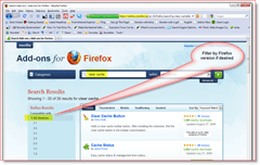 Filtrirajte Firefox rezultate dodatkov iskanja