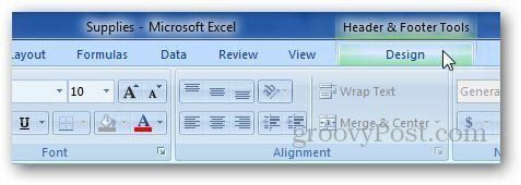 Kako dodati glavo in nogo v programu Microsoft Excel