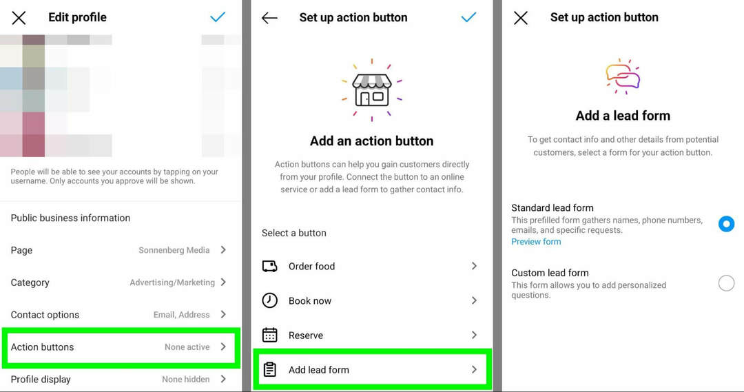 how-to-create-an-email-sign-up-lead-form-action-button-on-your-instagram-business-profile-edit-add-lead-form-collects-e-mail-phone-numbers-example- 7