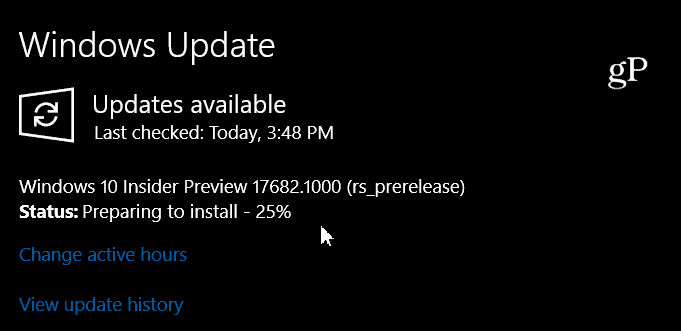 Insider predogled Windows 10 17682