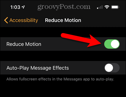 Omogoči zmanjšanje gibanja na iPhone