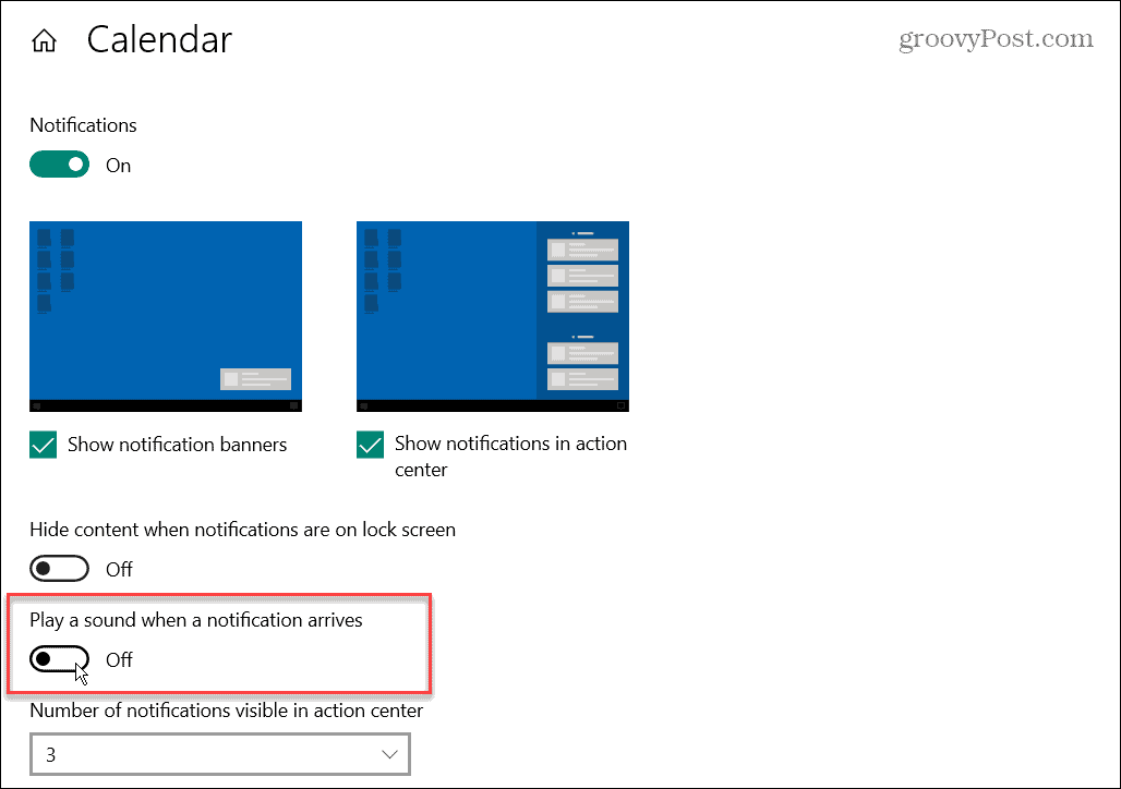 Izklopite zvoke obvestil aplikacij v sistemu Windows