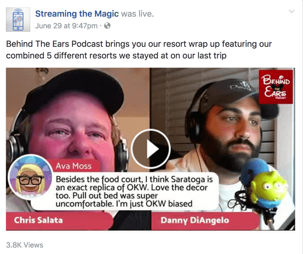Sovoditelji Behind the Ears v svoji oddaji Facebook Live delijo bogato znanje o vseh Disneyevih stvareh.