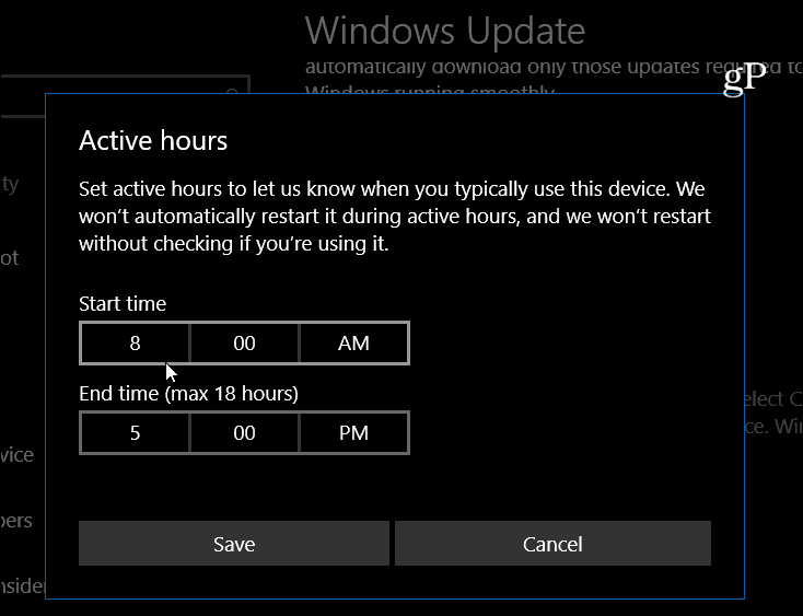 Windows 10 nastavite aktivne ure