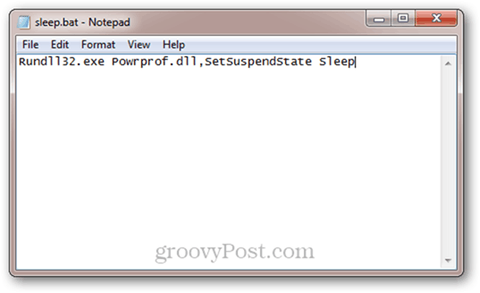 skript samodejnega spanja za Windows 7