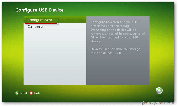 Konfigurirajte USB napravo