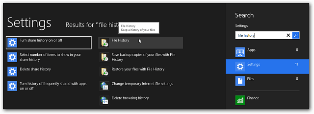 Kako omogočiti zgodovino datotek Windows 8