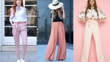 4 različne kombinacije z roza hlačami iz papirnate vrečke 