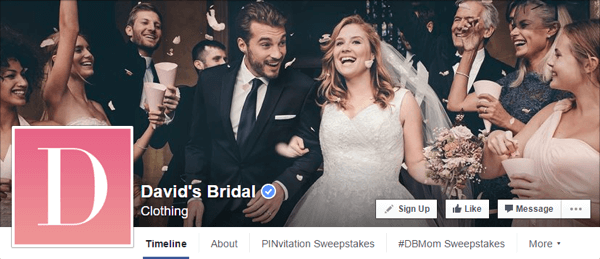 facebook naslovnica fotografija David's bridal