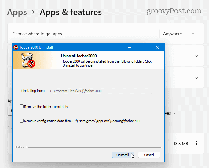 Odstranite Win32 Apps Windows 11