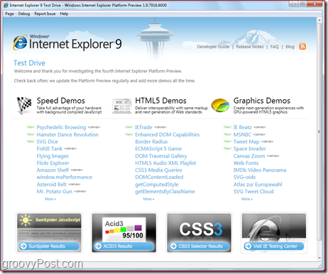 Internet Explorer 9: Prenesite predogled