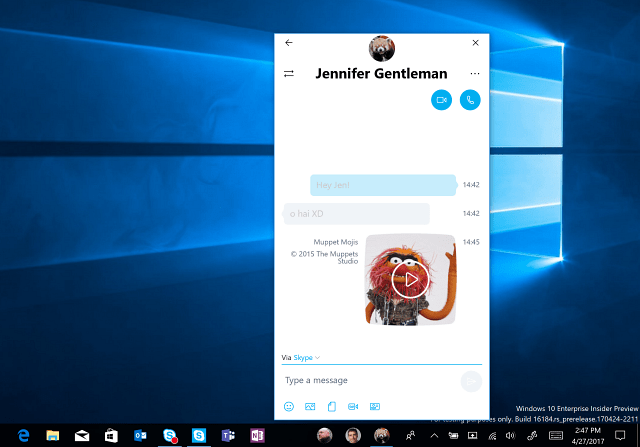 Windows 10 Preview Build 16184 Vrne funkcijo My People Feature