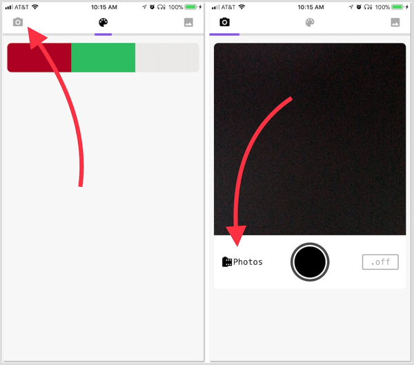 Aplikacija Palette Cam dobi hex kode