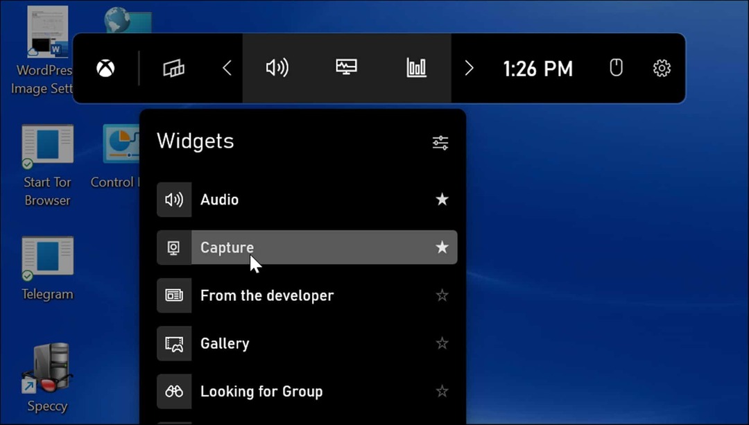 widgets capture posnamete posnetek zaslona v sistemu Windows 11