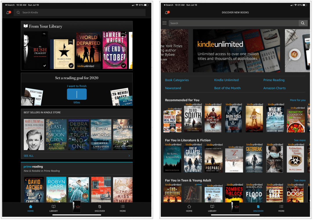 Amazon Kindle v iPadu
