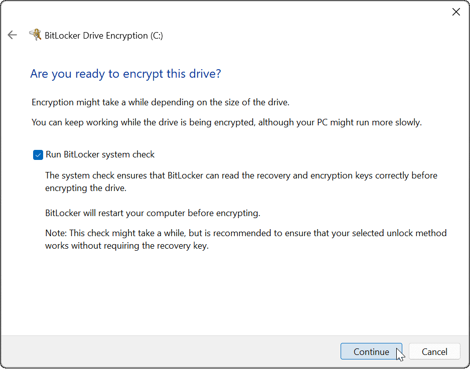 uporabite šifriranje BitLocker v sistemu Windows 11