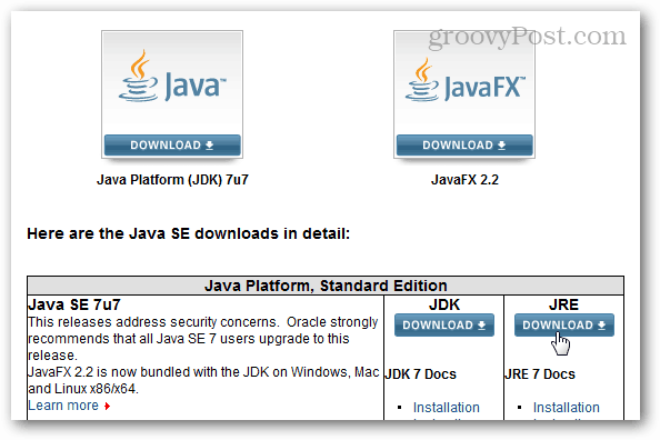 java center za prenos