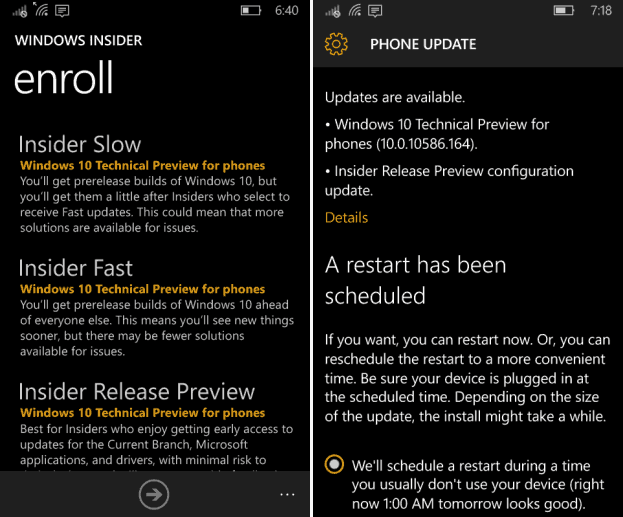 Windows 10 Mobile Build 10586.164 Izdan, preklopite obroče, da ga dobite