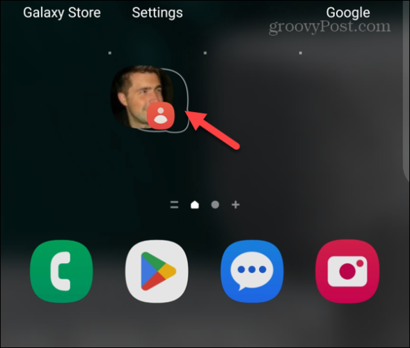 widget za začetni zaslon stika android