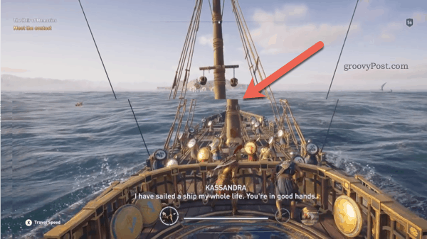 Primer trganja zaslona v Assassins Creed Odyssey