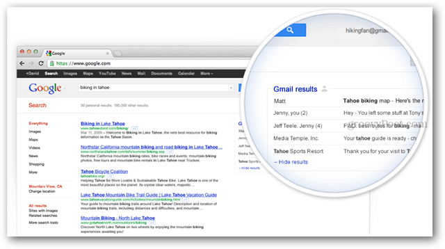 gmail rezultati v iskanju Google