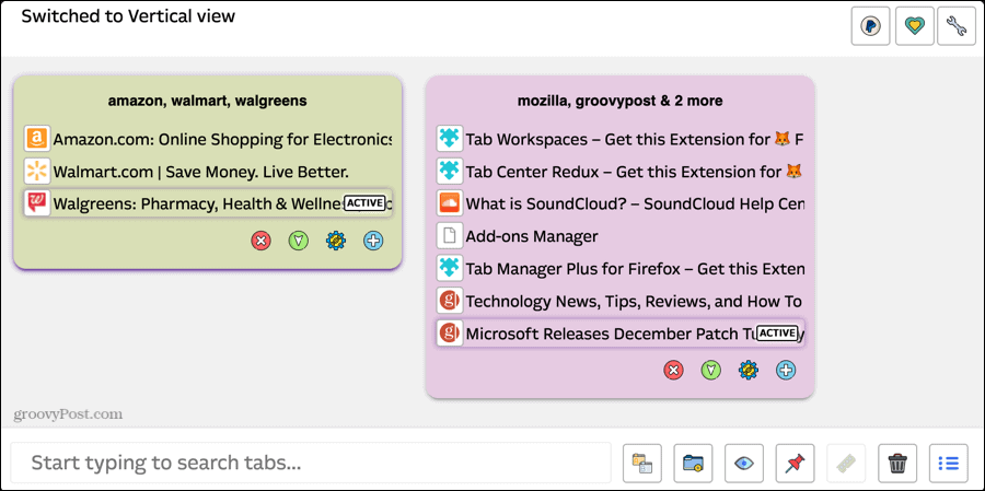 Tab Manager Plus za Firefox