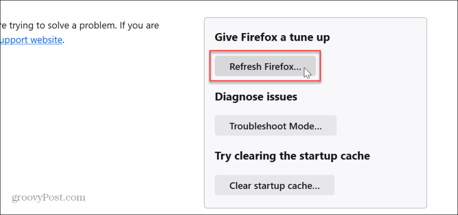 Firefox Težava pri nalaganju strani Napaka