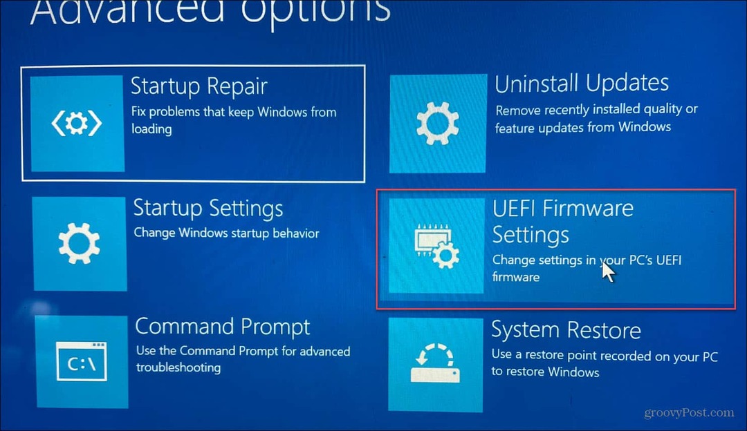 Odprite BIOS v sistemu Windows 11