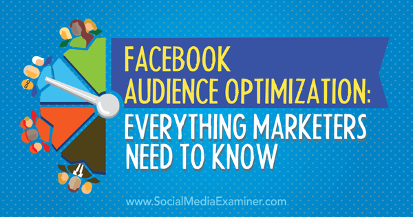 facebook optimizacija občinstva za tržnike
