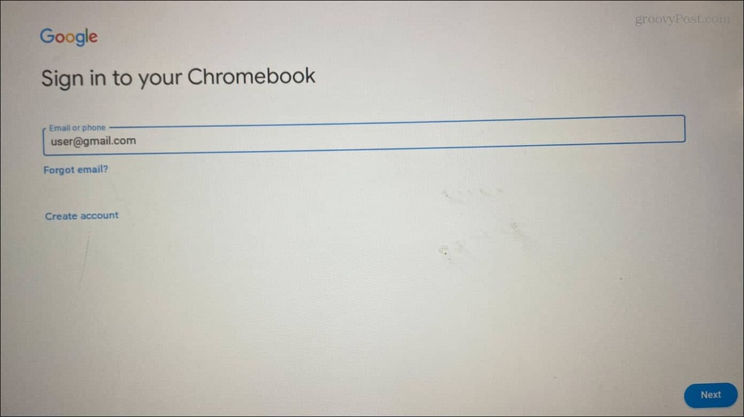 Dodajte uporabnika v Chromebook