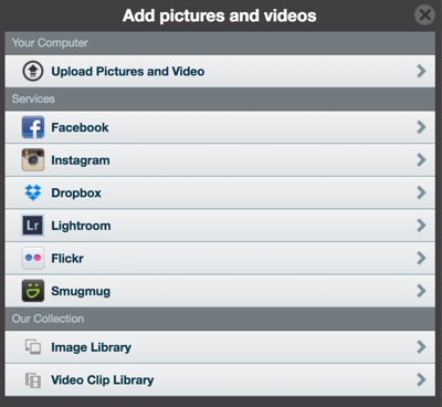 animoto dodajte fotografije in video posnetke