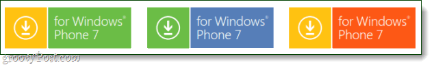 Logotip novega gumba za Windows Phone 7