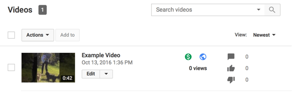 monetizirani videoposnetki na youtubu prikazujejo zeleni znak za dolar