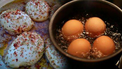 Kako narediti umešana jajca? Recept za poširana jajca s slastno omako za zajtrk