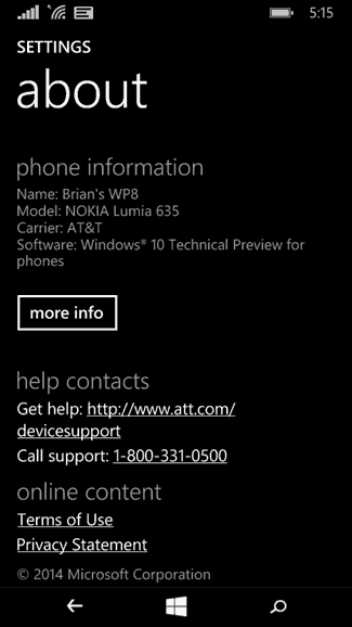 Tehnični predogled sistema Windows 10 za telefone