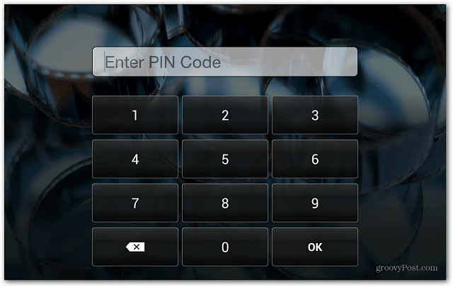 Zakleni zaslon HD Kindle Fire Vnesite kodo PIN