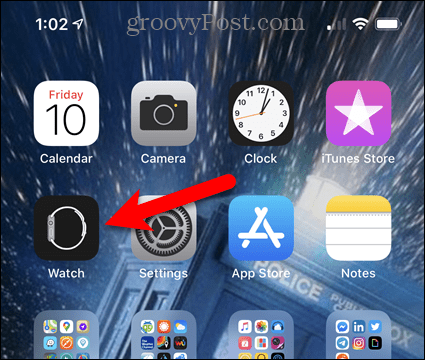 Tapnite ikono Gledanje aplikacije na iPhone