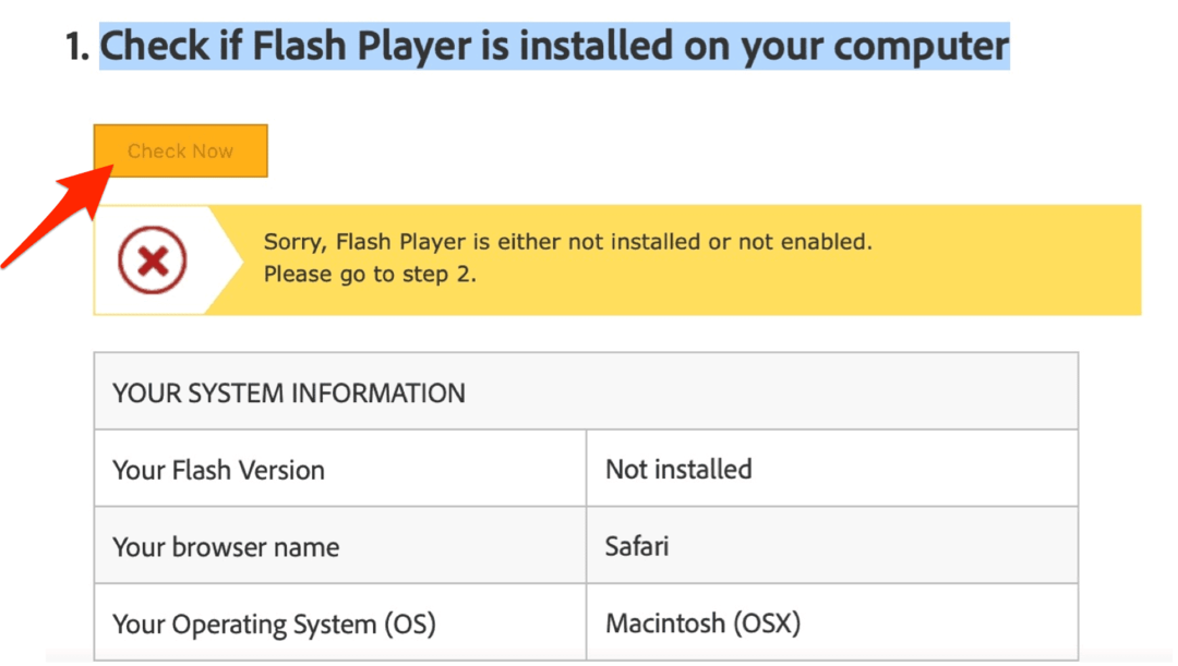 Potrdite odstranitev Adobe Flash
