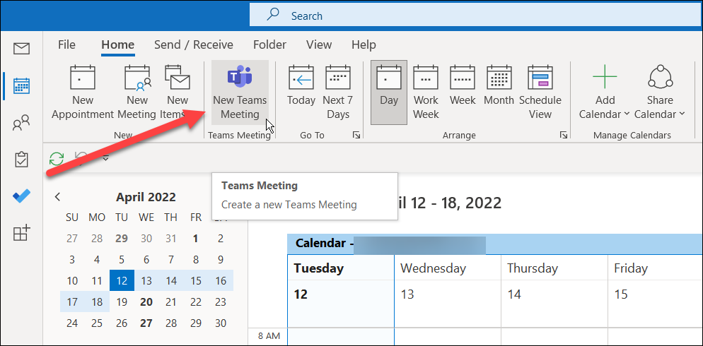 kako dodati Microsoftove ekipe v Outlook